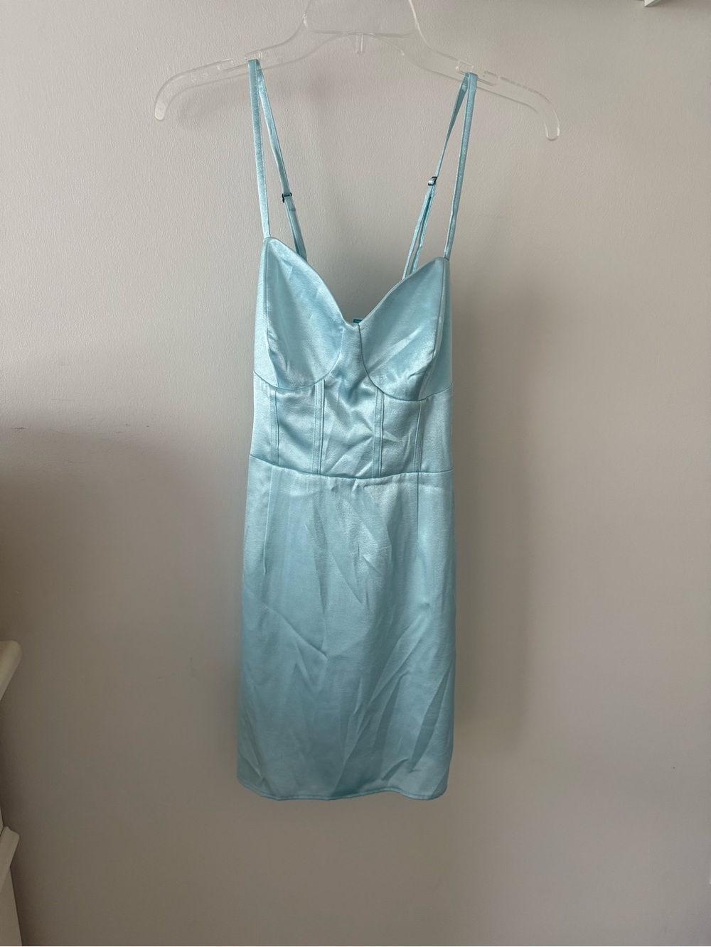 Target Light Blue Satin Slip Dress